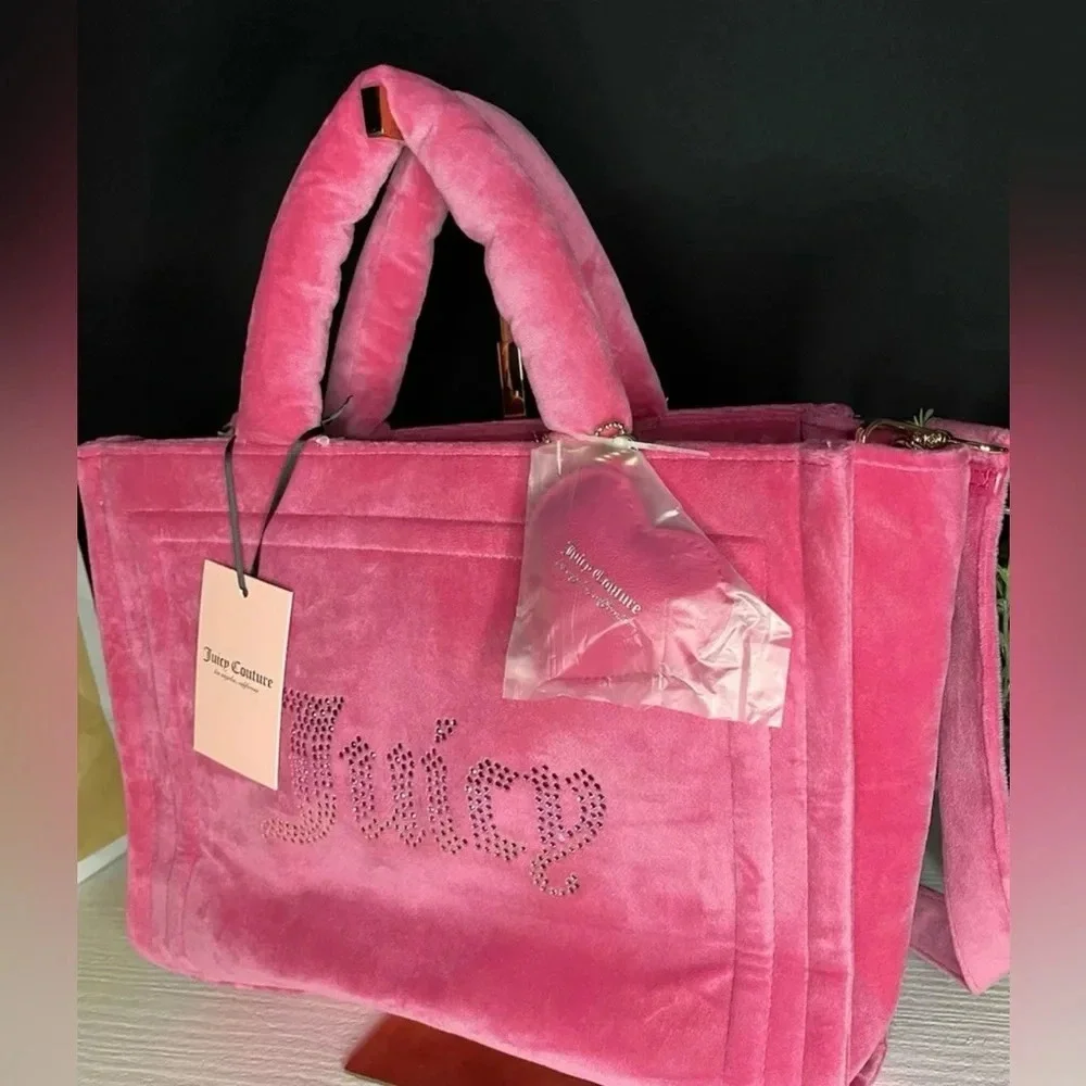 Juicy Couture Free Love Big Spender Pink Tote Bag NWT